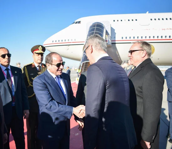 President Abdel Fattah El-Sisi arrives in Moscow for the third Russia-Africa Summit