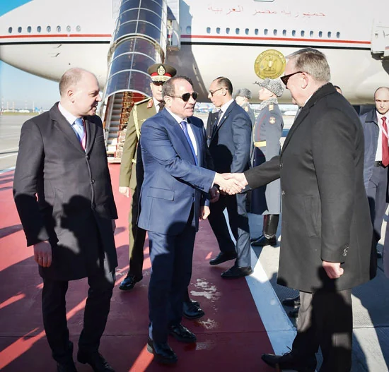 President El-Sisi arrives in Moscow ahead of the third Russia-Africa Summit