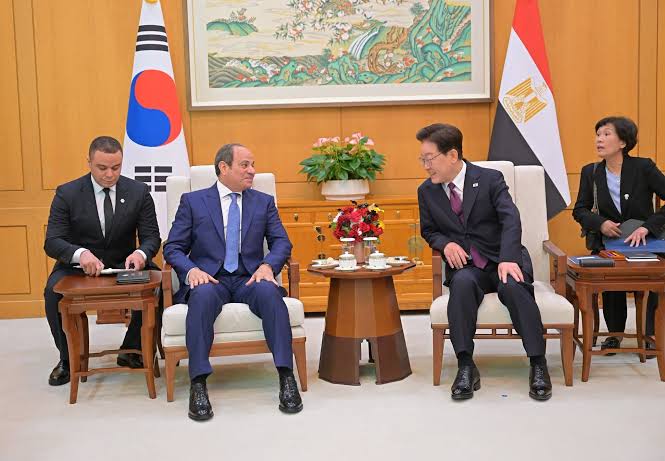 A scene from the Egypt-South Korea official visit in Seoul