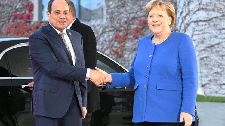 German's Chancellor Angela Merkel asserted to Egypt's President Abdel Fatah al-Sisi on Wednesday that "Egypt is one of Germany’s main partners in the Middle East as it plays a key role in maintaining stability and security in the region."
