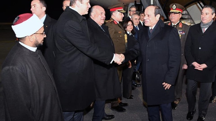 President Abdel Fatah al-Sisi receives in London ahead of the three-day UK-Africa investment summit - Press Photo
