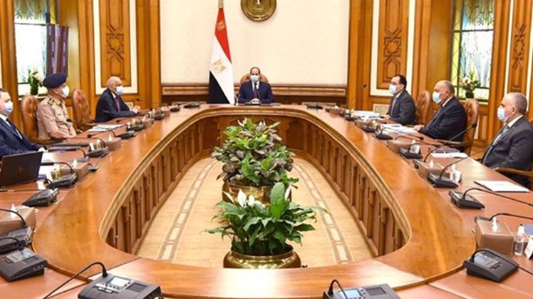 The National Security Council, led by President Abdel Fatah al-Sisi, held a meeting on Tuesday to review the developments in the Libyan situation and the Renaissance Dam.
