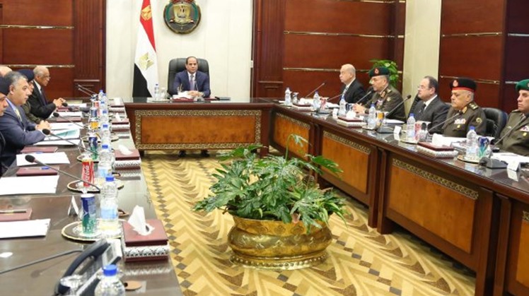 Egypt’s National Defense Council, chaired by President Abdel Fatah el-Sisi, convened on Sunday to discuss the crisis of the controversial Ethiopian Renaissance Dam and the Libyan turmoil.