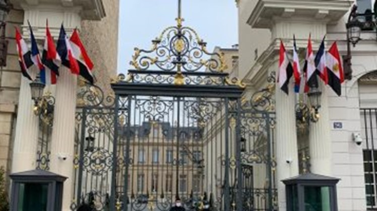 Egyptian flags seen in Paris streets ahead of Sisi-Macron summit