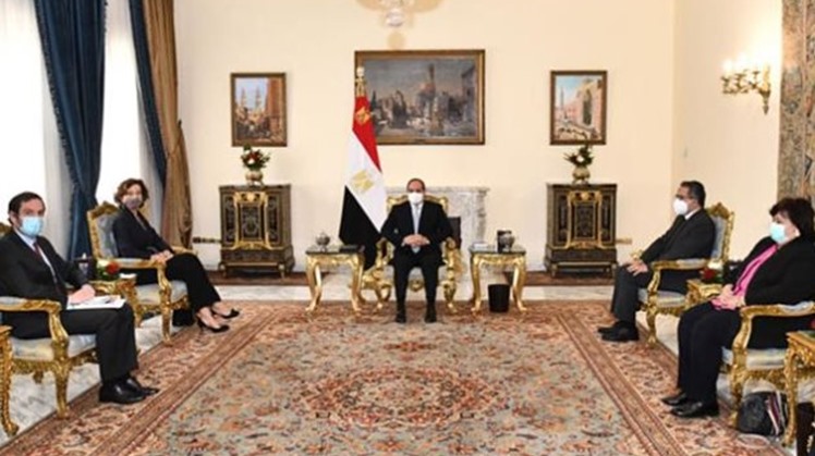 Egypt's Sisi praises UNESCO support for Egypt