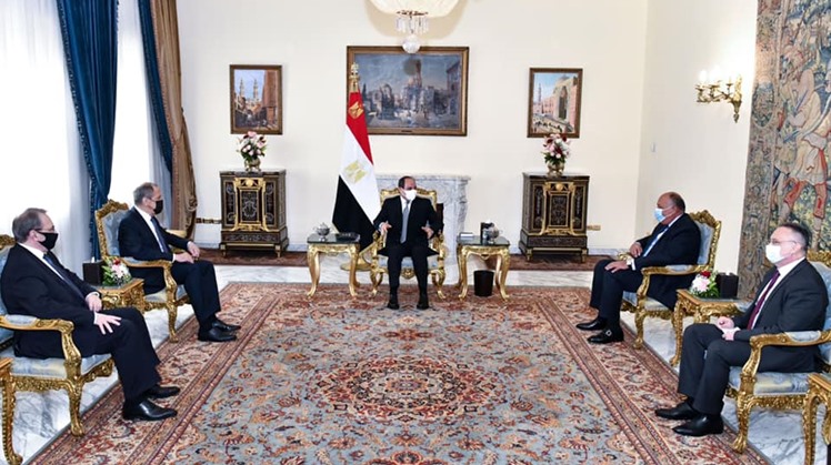 Russian Foreign Minister Sergey Lavrov asserted Moscow’s refusal to of any harm to the Egyptian historic water rights, as he discussed in Cairo the Ethiopian dam dispute with President Abdel Fattah El-Sisi on Monday.
