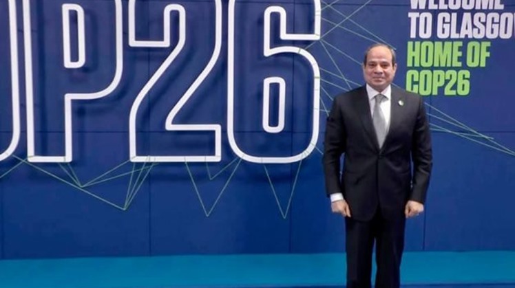 Egypt Sisi calls for an urgent climate action to limit global warming in UN Climate Change Conference (COP 26)
