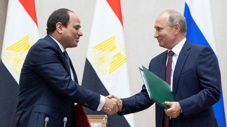 Egypt's President Abdel Fattah El Sisi received on Monday a phone call from his Russian counterpart Vladimir Putin