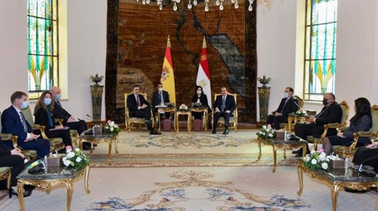 Egyptian president, Spanish PM discuss bilateral ties, regional crises