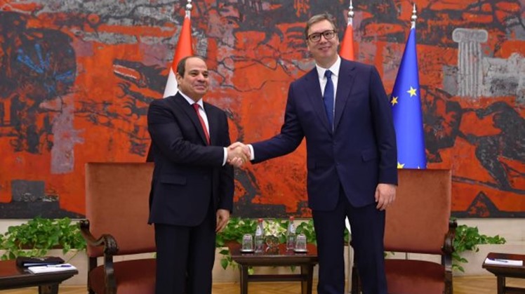 Egypt's President Abdel Fattah al-Sisi and his Serbian counterpart Aleksandar Vučić agreed on Wednesday to explore wider horizons of cooperation that may help counteract the impact of the Ukrainian crisis on other economies.
