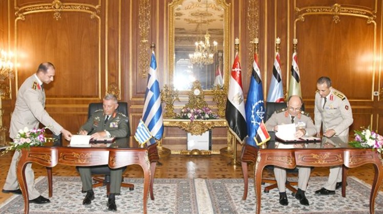 Egypt's Chief of Staff of the Armed Forces Lt. General Osama Askar held on Wednesday a meeting with his Greek counterpart General Konstantinos Floros.