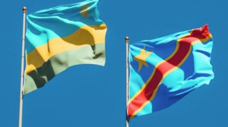 DRC and Rwanda flags