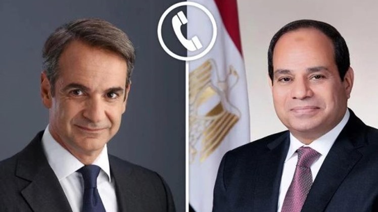 President Abdel Fattah El Sisi received a phone call from Greek Prime Minister Kyriakos Mitsotakis.