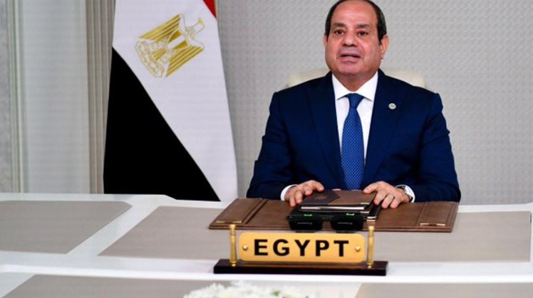 President Abdel Fattah El-Sisi delivers remarks during the Virtual BRICS Summit on September 8, 2025. (Egyptian Presidency/ file)