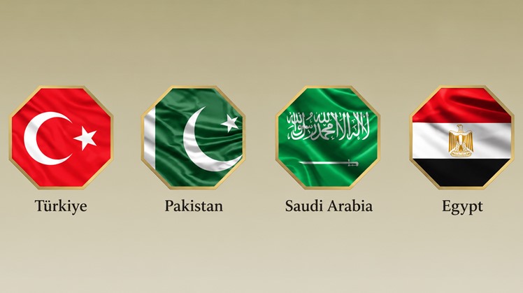 Egypt, Saudi Arabia, Pakistan and Türkiye discuss regional tensions, maritime security, Yemen, Palestine and Sudan on the sidelines of the UN General Assembly.