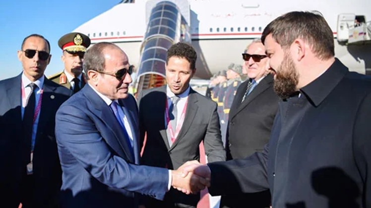 President Abdel Fattah El-Sisi arrives at Vnukovo International Airport in Moscow on October 28, 2026, to attend the third Russia-Africa Summit.