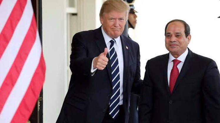 President Abdel Fatah al-Sisi during his meeting with his U.S. counterpart Donald Trump in New York
