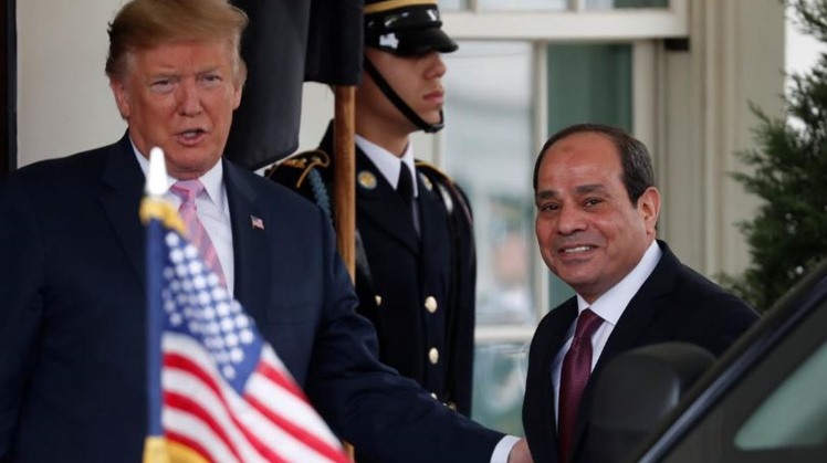 US President Donald Trump praised on Tuesday the “great job” he said is being done by Egypt’s President Abdel Fatah al-Sisi
