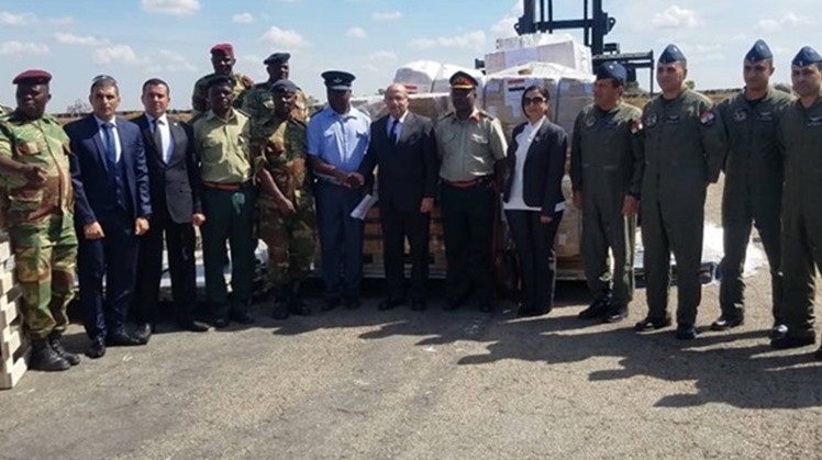  Two Egyptian military planes carrying aid to face the aftermath of the hurricane that hit Mozambique, Malawi and Zimbabwe were received by Egyptian Ambassador to Zimbabwe Mohamed Fahmy on Wednesday. 
