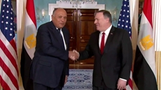 Egyptian foreign ministry Sameh Shoukry discussed regional developments with  US Secretary of State Mike Pompeo on a call phone on Monday. 
