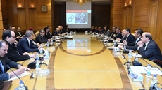 Minister of Electricity Mohamed Shaker discussed the executive steps concerning the cost of the infrastructure required for electric vehicle charging stations, in a meeting with Minister of Military Production Mohamed al-Assar - Press photo
