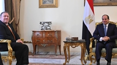 On the sidelines of Berlin Conference on Libya held Sunday, President Abdel Fatah al-Sisi and US Secretary of State Mike Pompeo discussed the files of the Libyan crisis and the controversial Grand Ethiopian Renaissance Dam (GERD).