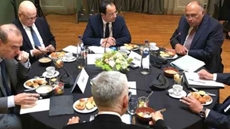 Egypt’s Foreign Minister Sameh Shoukry reviewed on Monday several issues of mutual concern with his European Union counterparts during a working breakfast in Brussels.