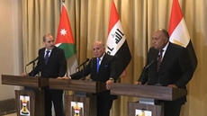 Egypt's FM hails Iraq’s role to counter terrorism, discuss regional updates with Jordanian, Iraqi counterparts