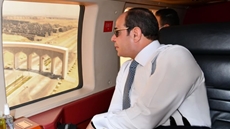 Egypt’s President Sisi inspects New Administrative Capital projects in a tour by plane