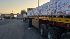 The 21st convoy, Zad Al-Izza... From Egypt to Gaza, was launched by the Egyptian Red Crescent.