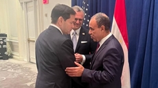 Foreign Minister Badr Abdelatty meets with US Secretary of State Marco Rubio on the sidelines of the United Nations General Assembly (UNGA), 24 Sept. 2025 – Egypt’s MFA