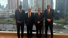 Egyptian Foreign Minister Badr Abdelatty meets IFC Managing Director Makhtar Diop, with Planning Minister Ahmed Rostom attending, to discuss investment and private sector development.
